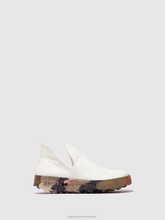 Asportuguesas naised slip-on treenerid linn koolitajad valge ja mitmevärviline tald TR4HT94